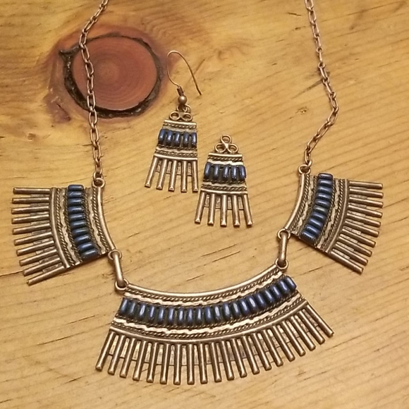 Harlan Hattie Jewelry - Zuni Harlan Hattie Needlepoint Turquoise Neck set